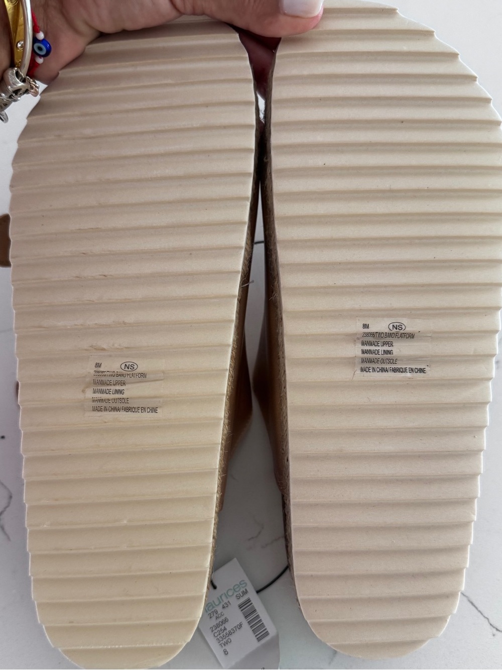 Maurices Double Buckle Slide Sandals in Taupe - Picture 2 of 5